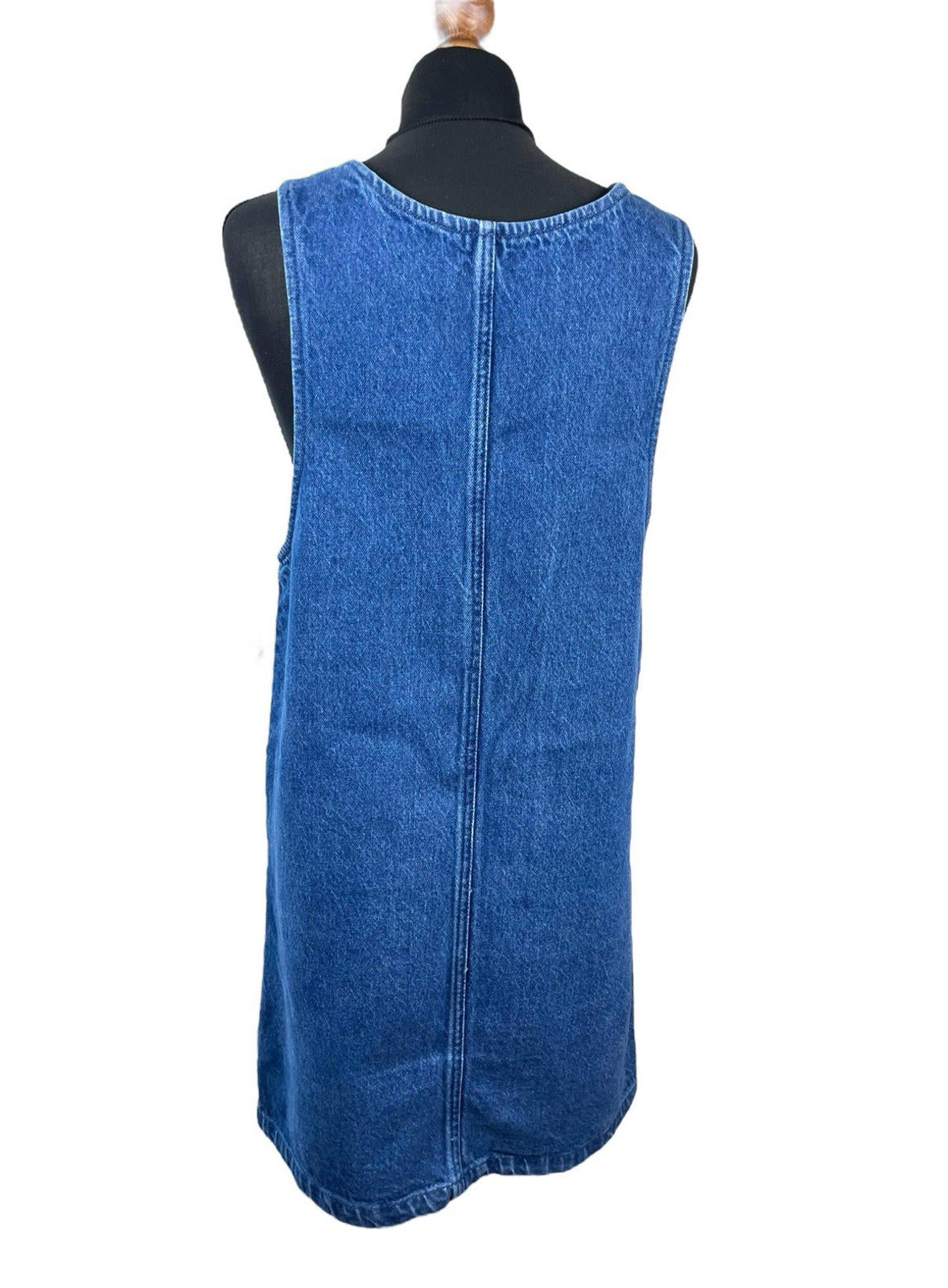 Co Blue Pep & Co Dark Denim Pinafore Mini Dress Women's UK Size 12