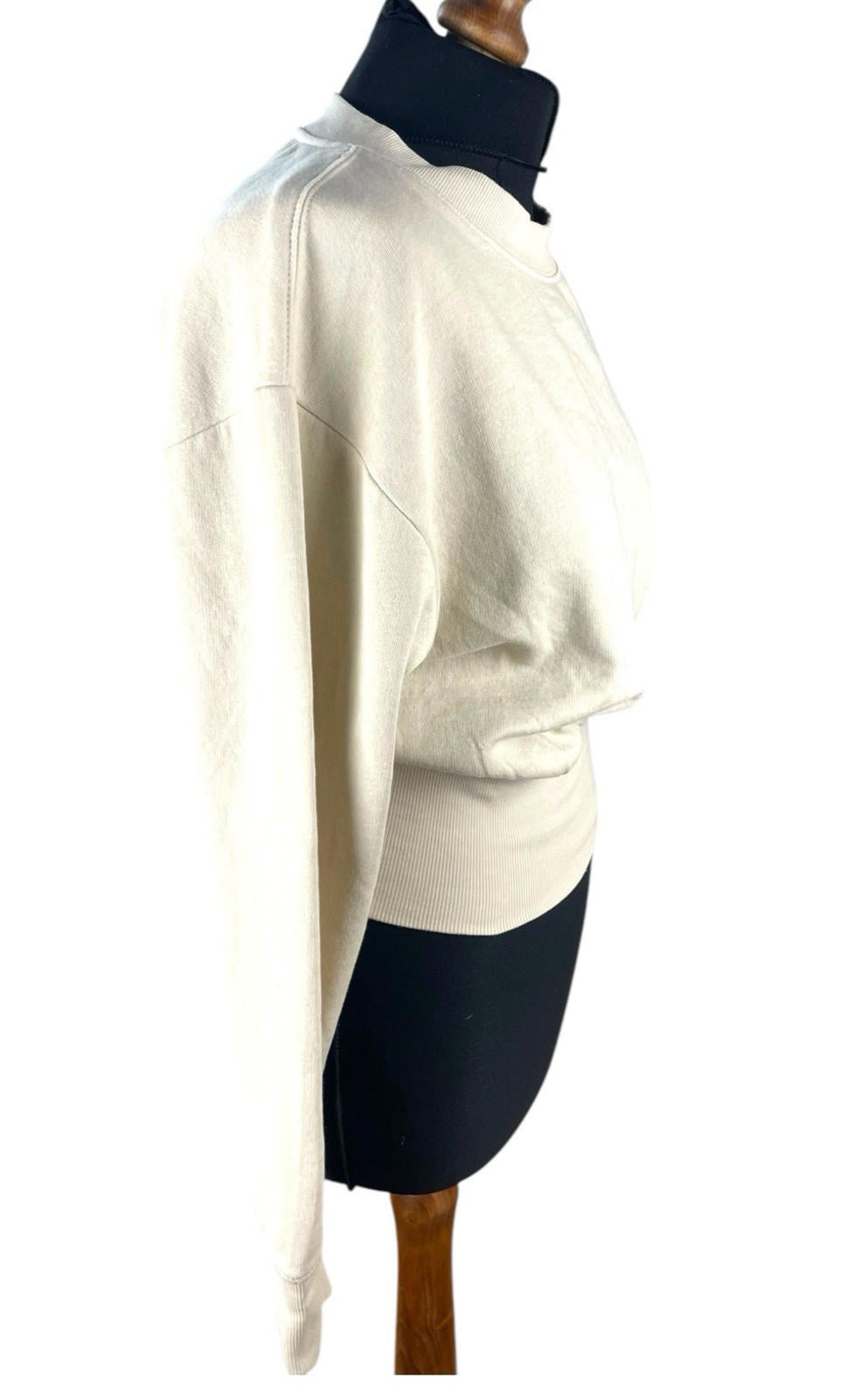 Zara Jumper Jersey Cream Beige Cropped Sweater Women's UK Size S