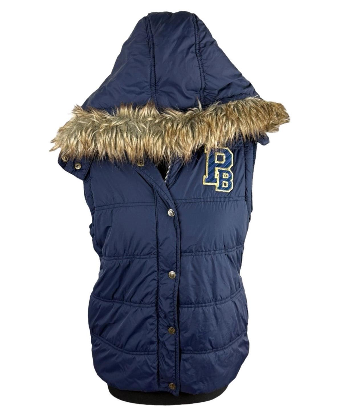 Paul's Boutique Gilet Hooded Fur Trim Embroidered Girls UK Size L (12-13years)