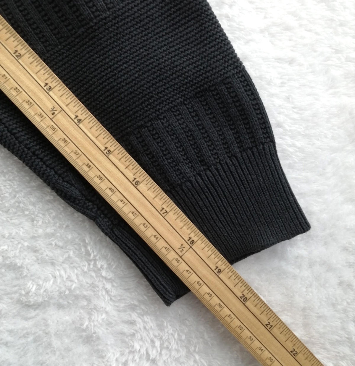 Chaps Black Ralph Lauren Chaps 1/4 Zip Ribbed Black Jumper Men's Size XL 100% Cotton