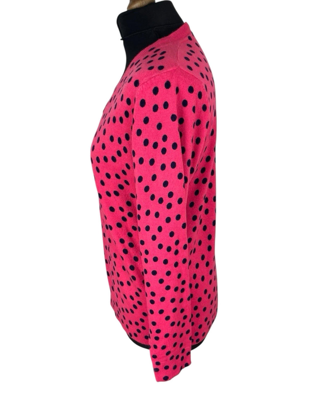 Marks & Spencer Pink M&S Collection Pink Jumper Polka Dot Soft Touch Women's UK Size M