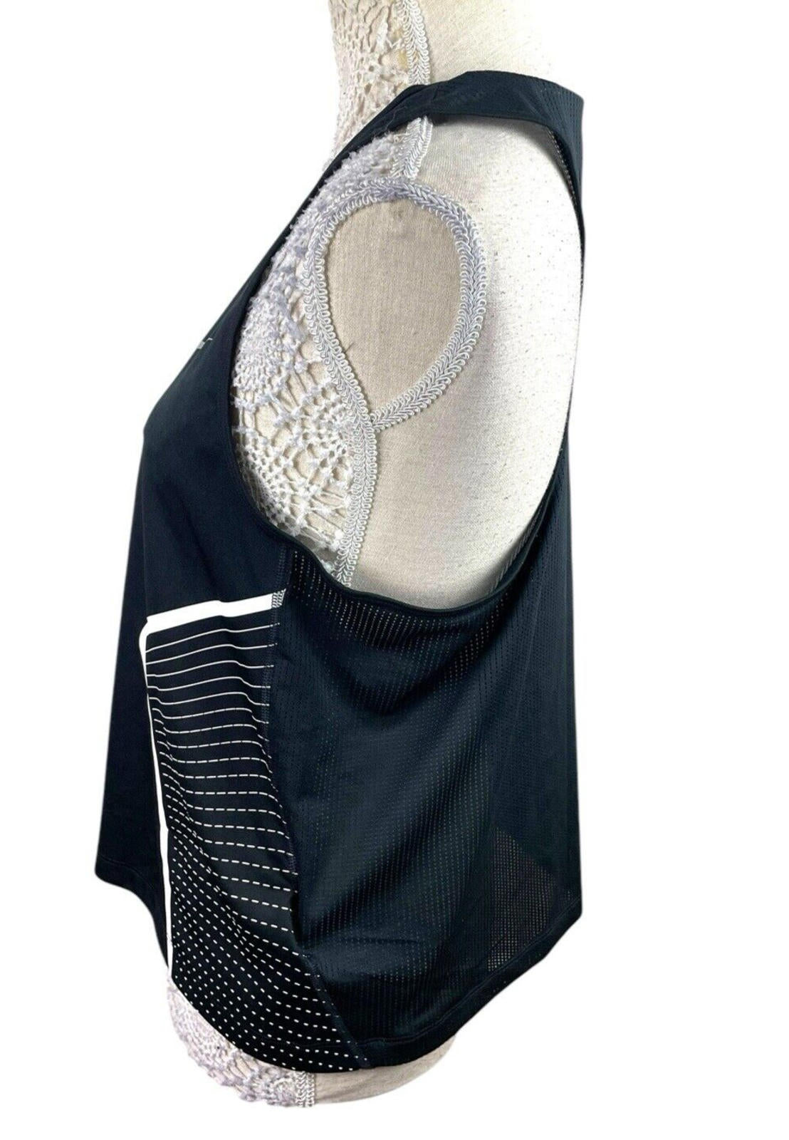 Vest Black Nike Dri Fit Black Activewear Gym Vest Women's UK Size L