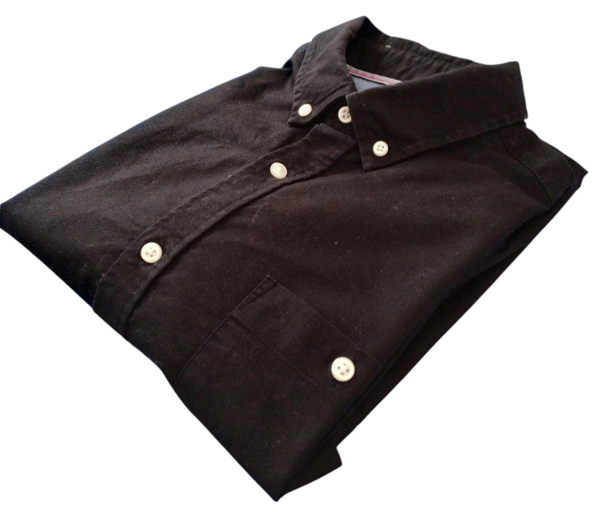 F&F Shirt Short Sleeve Black 100% Cotton Pocket Men's UK Size M Medium