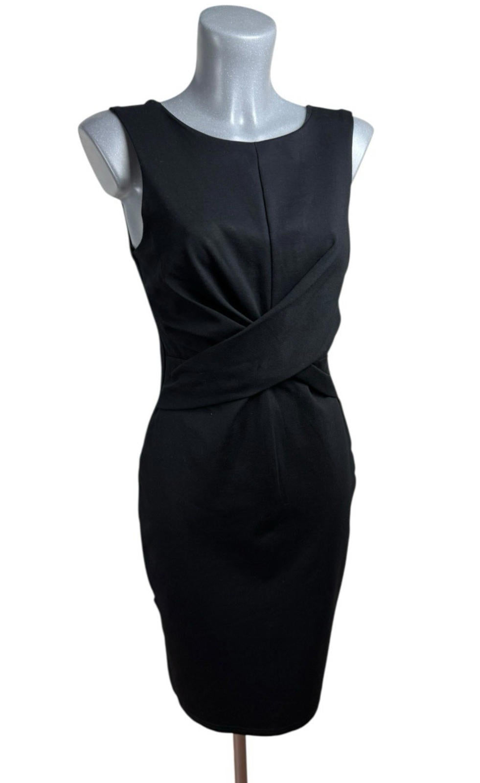 Topshop Black Formal Knee Length Sleeveless Low Back Women’s UK Size 10
