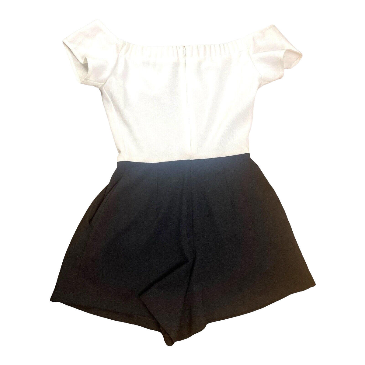 Black & White Black Love Playsuit Black & White Off Shoulder Women's UK Size 6
