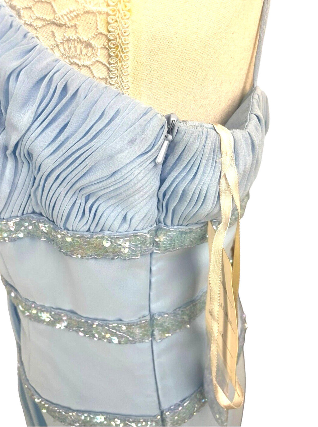 Crystal Breeze Blue Crystal Breeze Prom Dress Women's UK Size 14 Pale Blue Ballgown Embellished