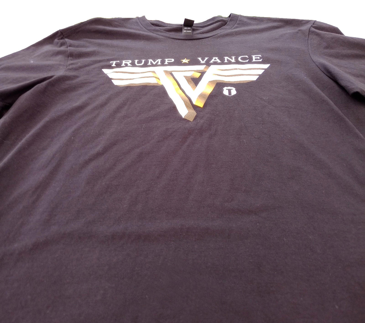 Graphic Print T-Shirt Men's UK Size XL Black Crew Neck 100% Cotton Patriotic