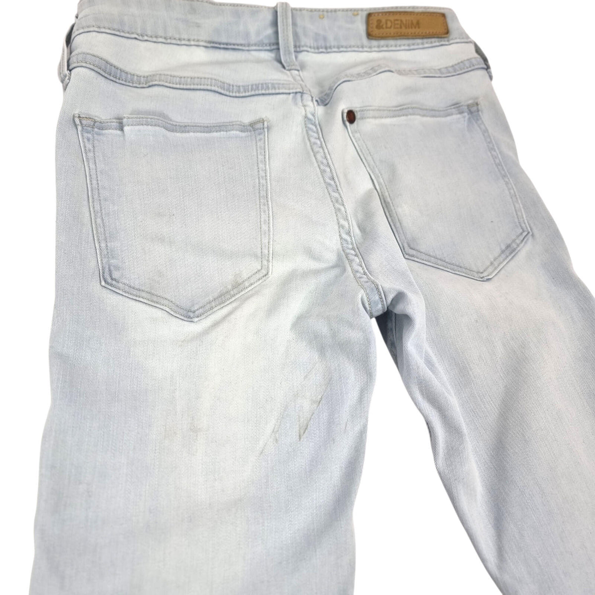 H&M LightBlue H&M Jeans Women's UK Size W27 L31 Light Blue Super Skinny Low Waist Zip Front