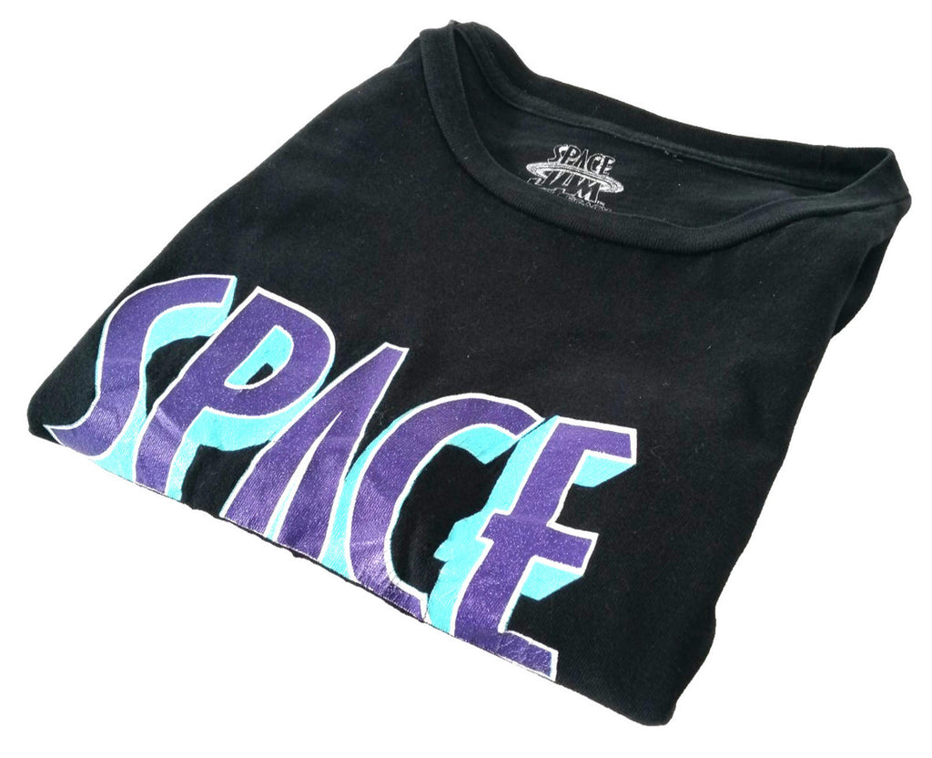 Space Jam Black Space Jam Graphic Print T-Shirt Men's Size S/P Black 100% Cotton