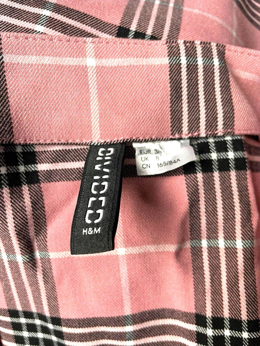 Divided Pink Check Pinafore Mini Dress Women's UK Size 8