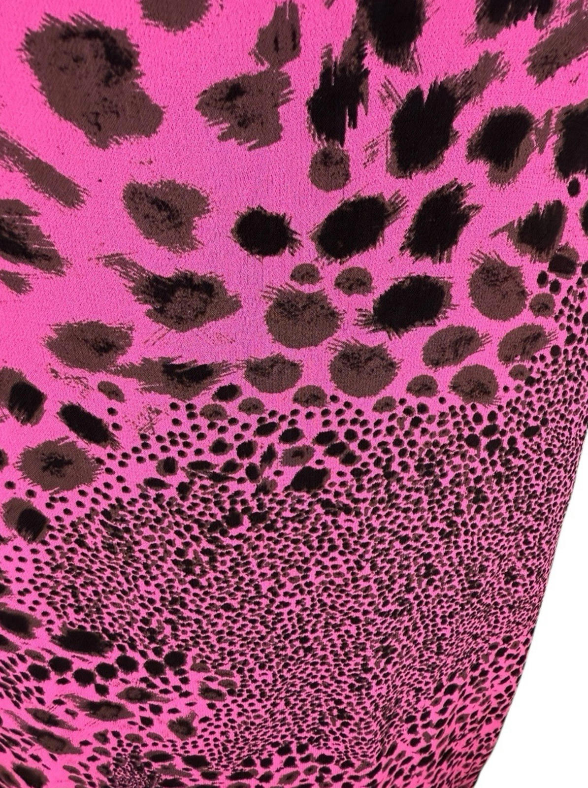 Next Pink Next Chiffon Top Sheer Leopard Print Pink Lightweight Women's UK Size 14