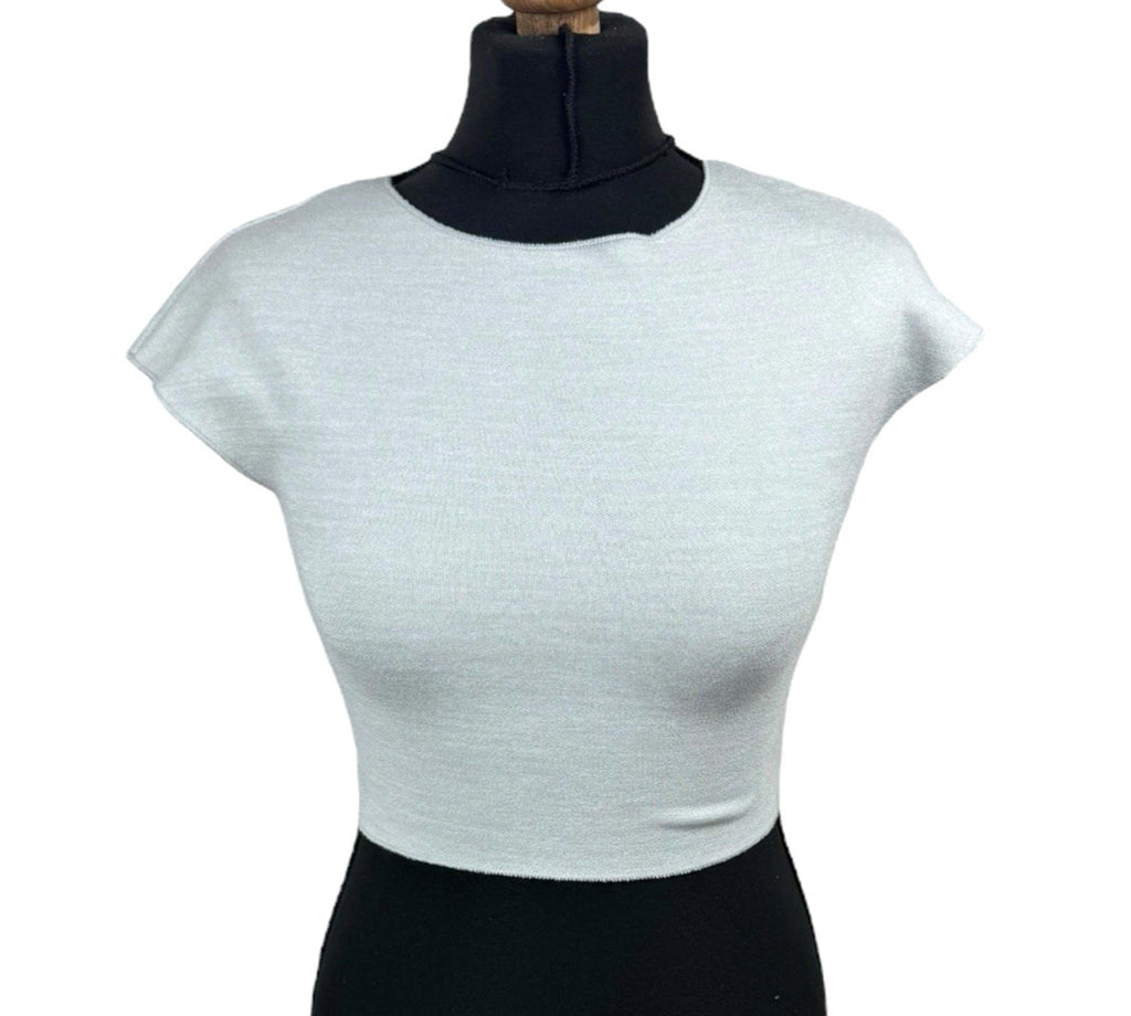 ZARA White Zara Off White Crop Top. Baby Tee Stretch Women's UK Size S