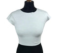 ZARA White Zara Off White Crop Top. Baby Tee Stretch Women's UK Size S