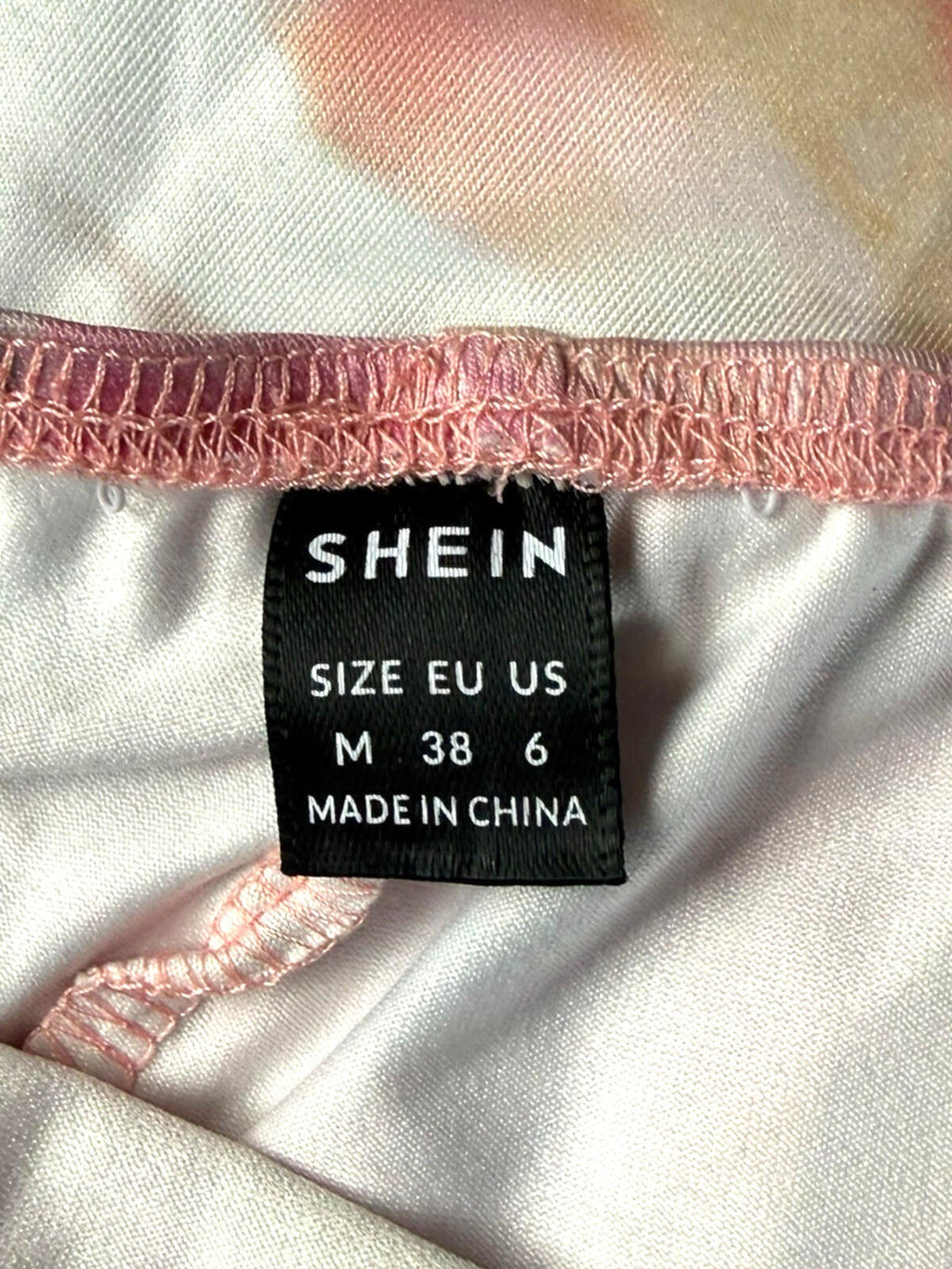 Shein Cut Out Jumpsuit Women's UK Size M Stretch Halter Neck Pink Open Back