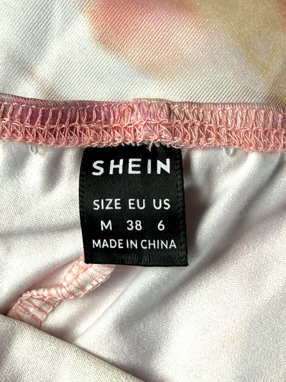 Shein Cut Out Jumpsuit Women's UK Size M Stretch Halter Neck Pink Open Back