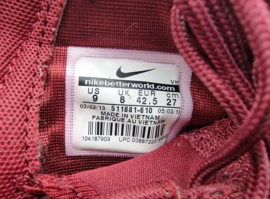 Nike Red Nike Roshe Run Running Trainers UK Size 8