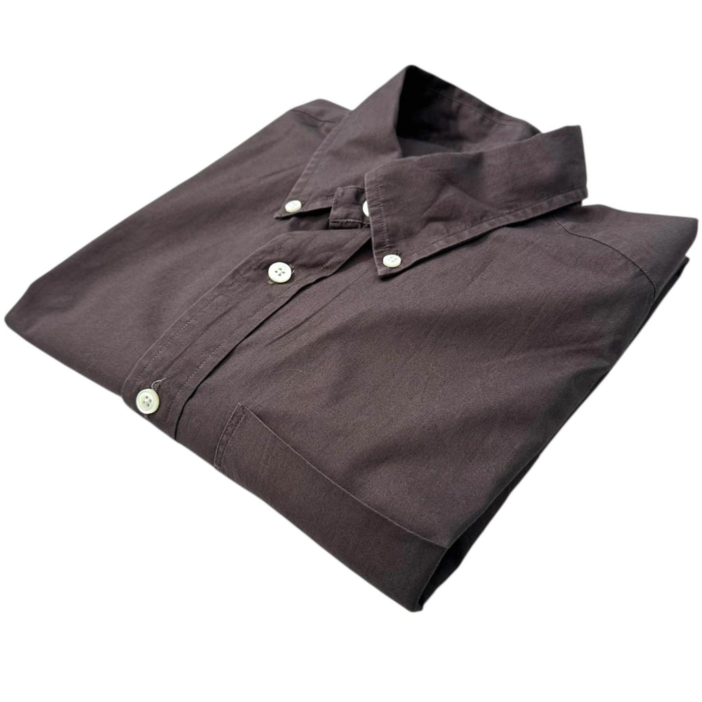 Nautica Shirt Men's UK Size L Black Solid Long Sleeve Pockets Embraided Logo