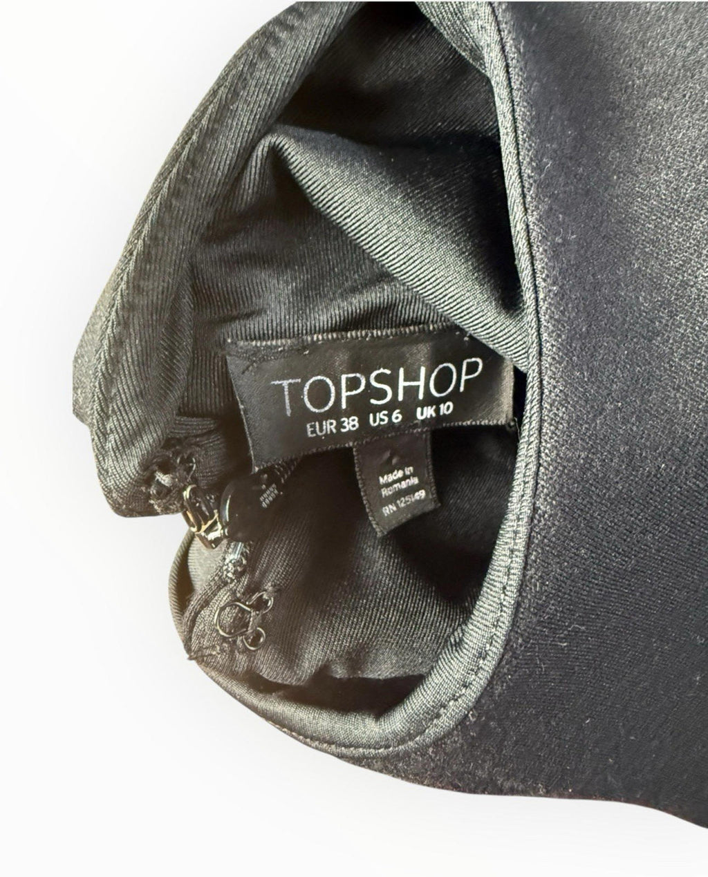 Topshop Black Formal Knee Length Sleeveless Low Back Women’s UK Size 10