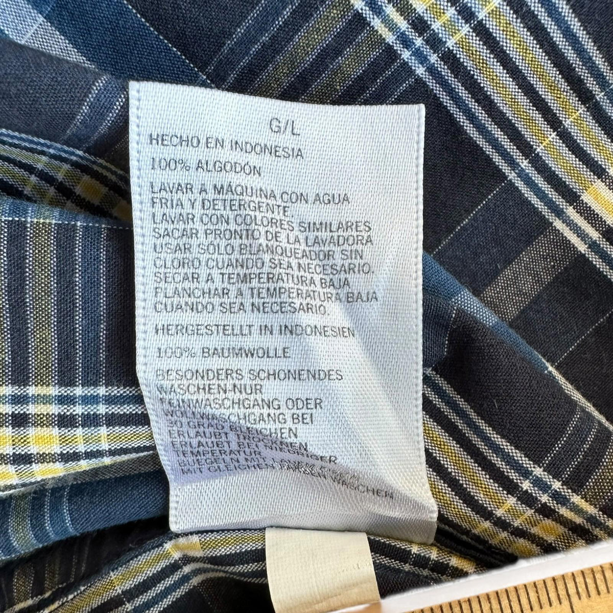 Nautica Shirt Men's UK Size L Blue Striped Long Sleeve Pockets Buttondown Collar