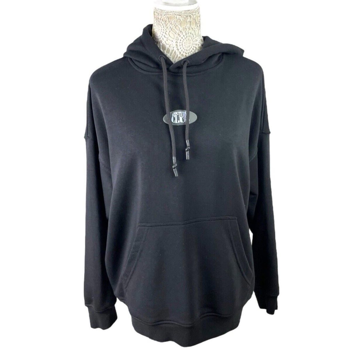 The Couture Club Black Oversized Hoodie Women's UK Size XXS