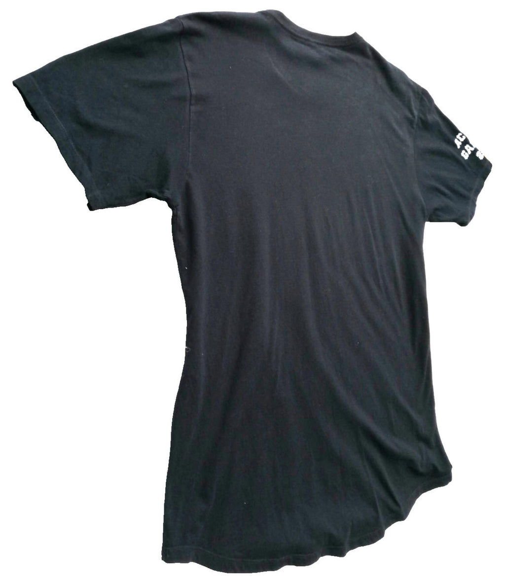 Next Level Black Actual Garbage T-Shirt Men's Size L Black Crew Neck Graphic Print 2023