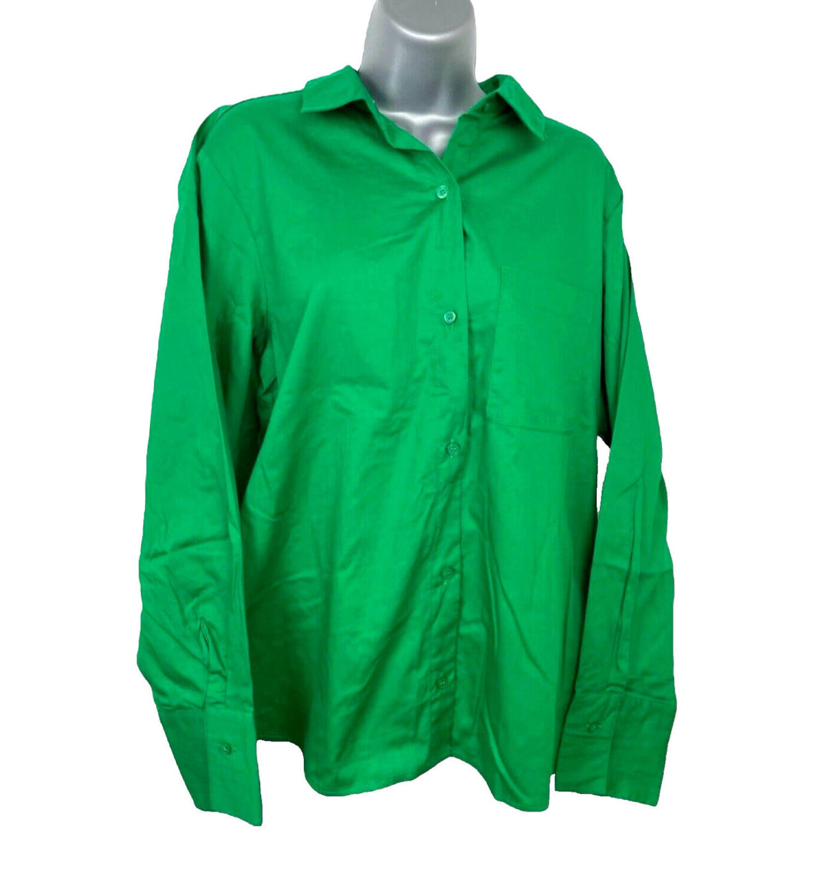 Divided Shirt Green Over Sized Front Pocket Women’s UK Size XS