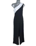 Boohoo Mono Wide Leg Jumpsuit Women’s UK Size 8 One Shoulder Asymmetric Neckline