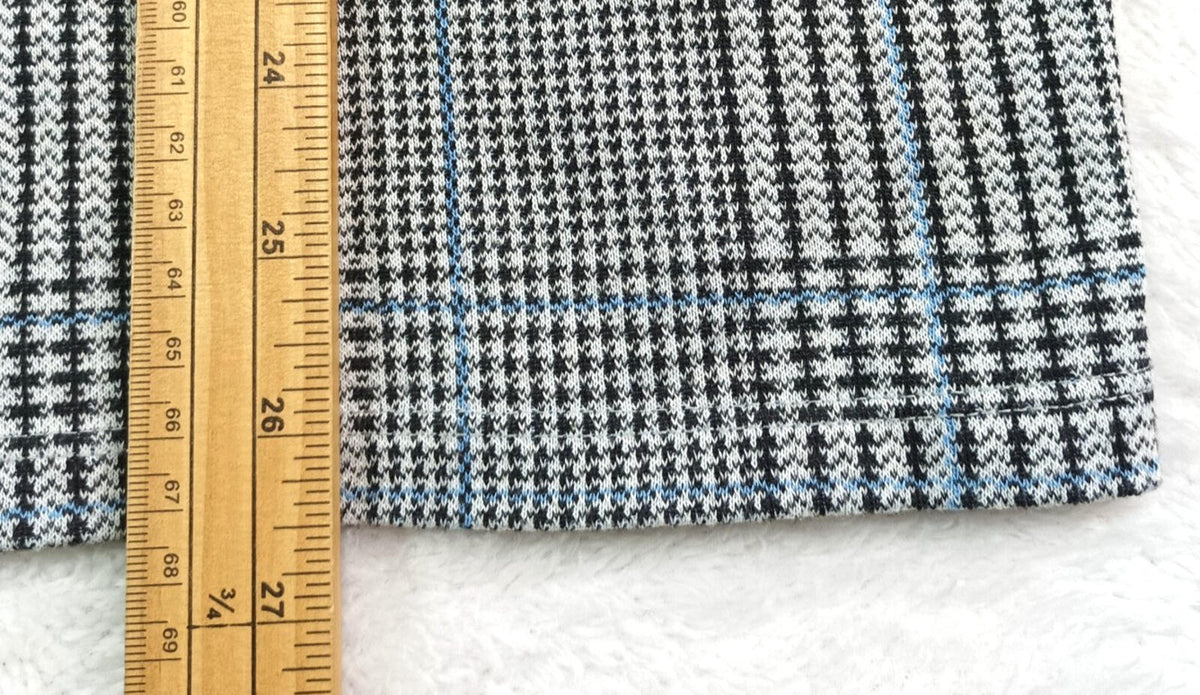 Topman Check T-Shirt Men's UK Size S Grey Crew Neck Gingham Easy Care
