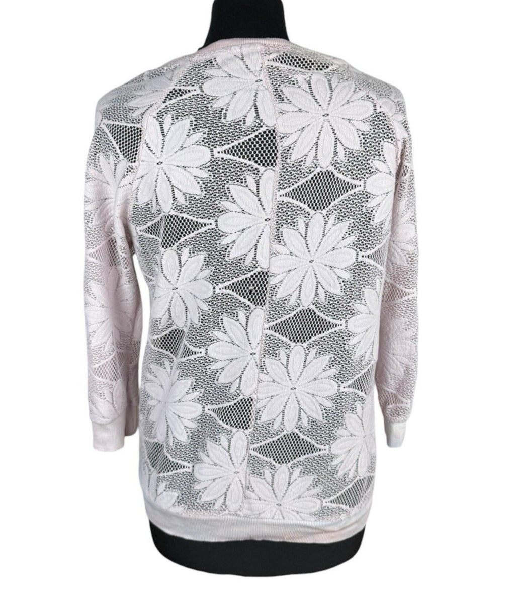 Atmosphere Floral Lace Blouse Top Women's UK Size 8 Dusky Pink 3/4 Sleeve