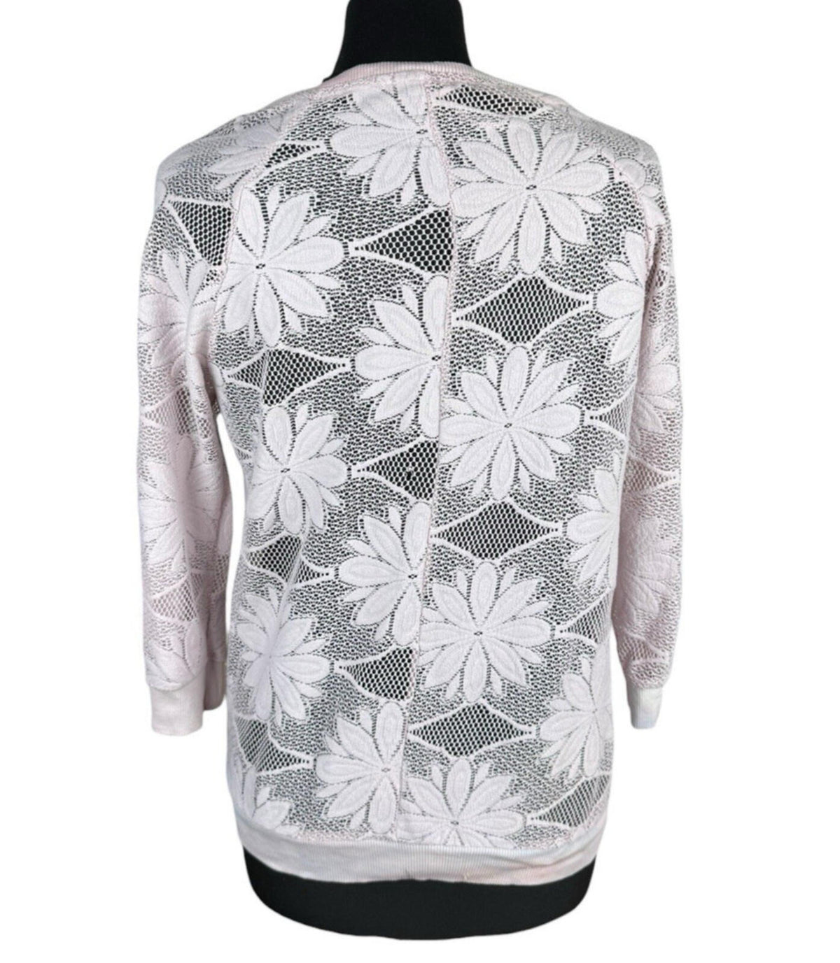 Atmosphere Floral Lace Blouse Top Women's UK Size 8 Dusky Pink 3/4 Sleeve