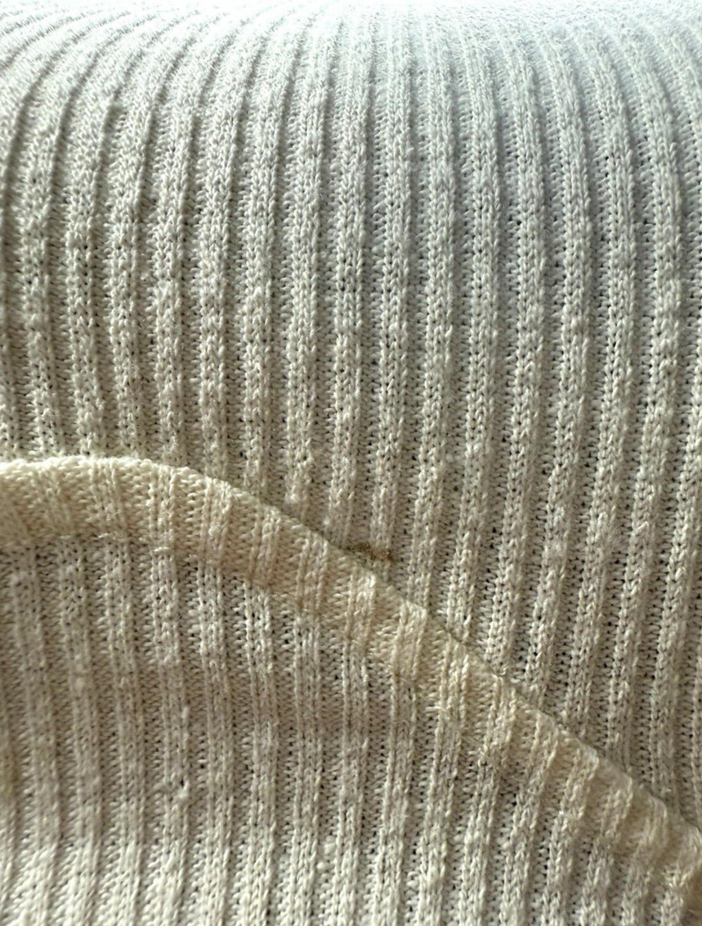 Bershka Cream Ribbed Crop Top Ribbed Tie Front Women's UK Size XS