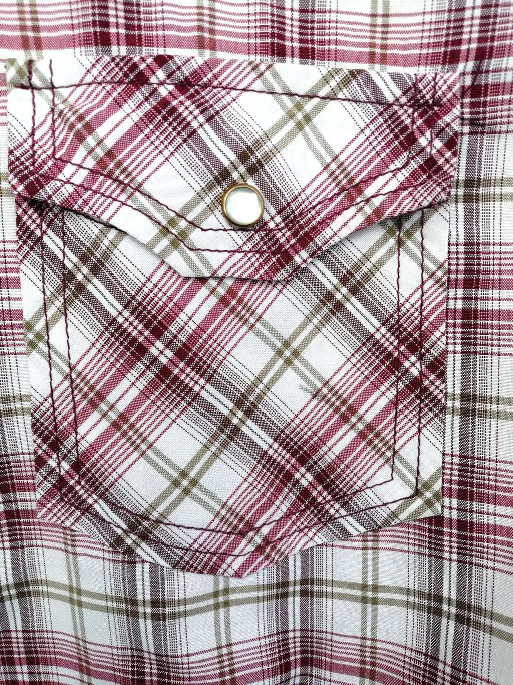 Jacamo Men's Shirt UK Size XL Red White Check Graphic Print Snap Buttons Pockets