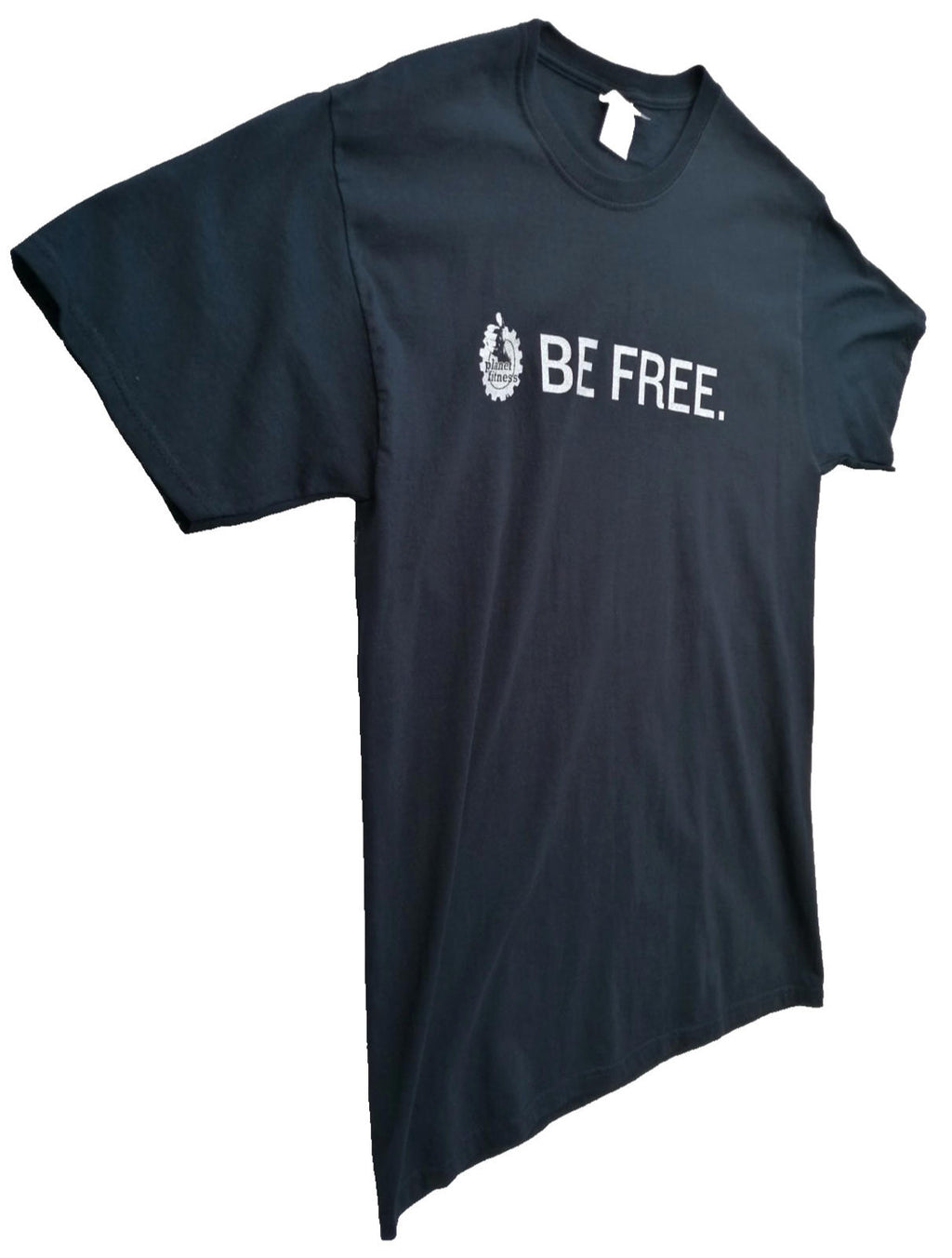 Fruit of the Loom Black Fitness Slogan Graphic Print T-Shirt Men's Size M Black Crew Neck 100% Cotton