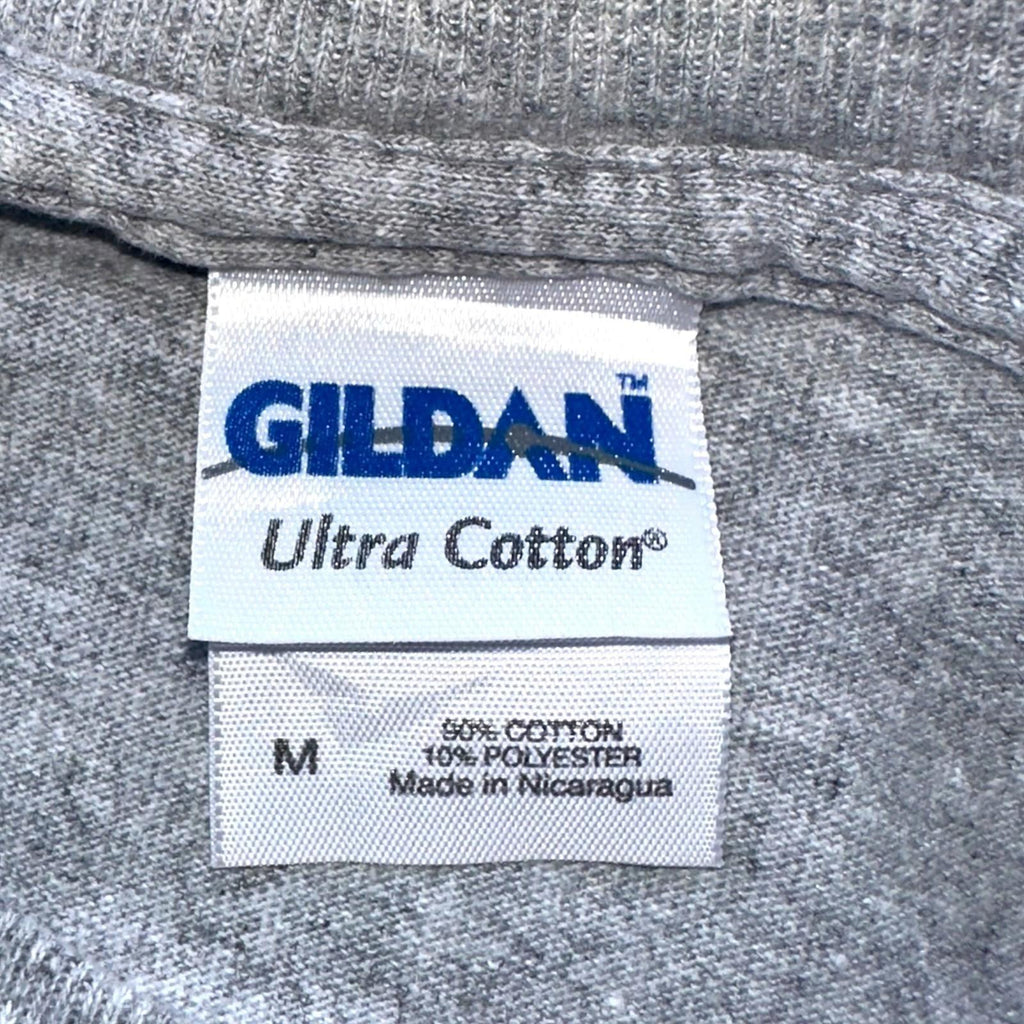 Gildan Gray K-State T-Shirt Men's UK Size M Grey Graphic Print Football Short Sleeve