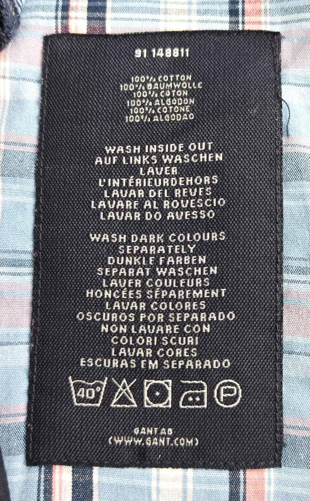 Gant Navy Gant Jeans Men's UK W30 L30 Navy Blue Chinos Denim Pockets 100% Cotton