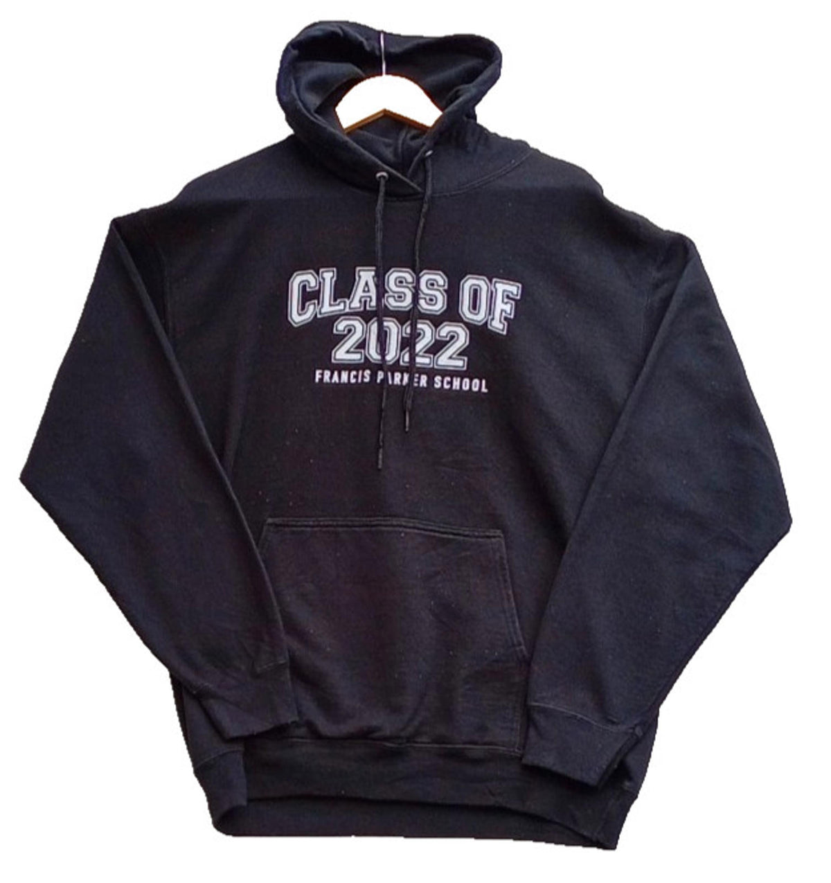 Port & Company Black USA Jr School Hoodie Men's UK Size L Black Jersey Hooded Pockets Class Of 2022