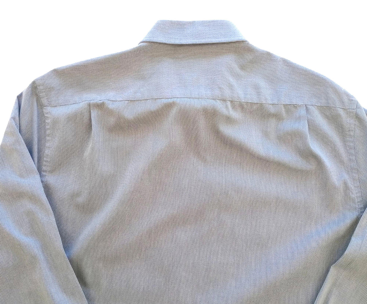 George Shirt Long Sleeve Grey Geometric Easy Care Men's UK Size XXXL 3XL
