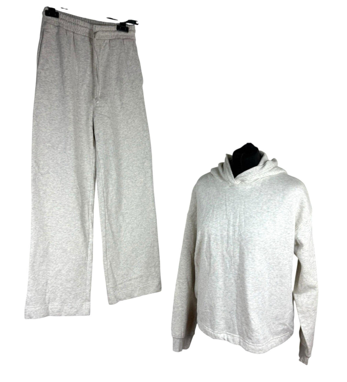 H&M Gray H&M Joggers Co Ord Set Women's UK Size XS Jersey Hoodie Jog Pants Light Grey