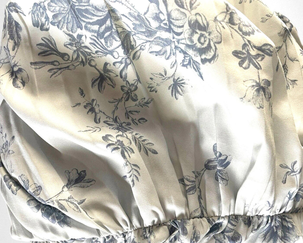 Pretty Little Thing Pale Blue Corset Mini Dress Ruffles Women's UK Size 16