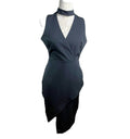 River Island Black Midi Dress Collared Women's UK Size 12
