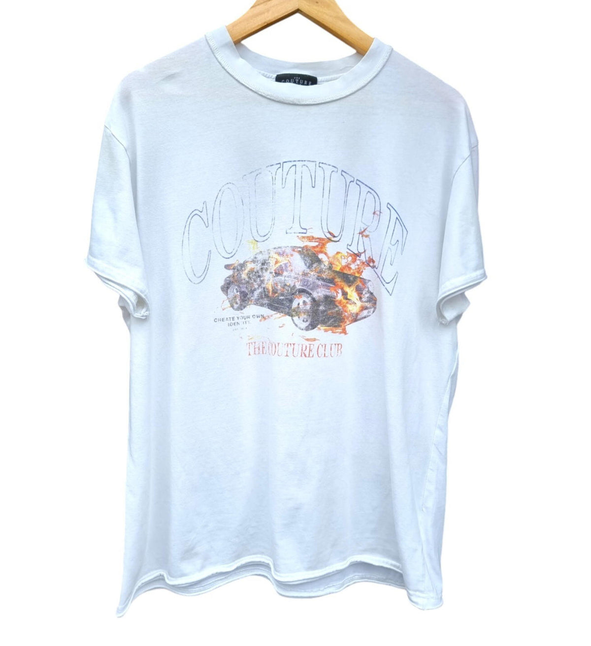 The Couture Club T Shirt White Graphic Print Men's UK Size Small