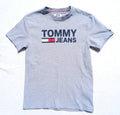 Tommy Hilfiger T Shirt Men's UK Size XS Grey Printed 100% Cotton Easy Care.