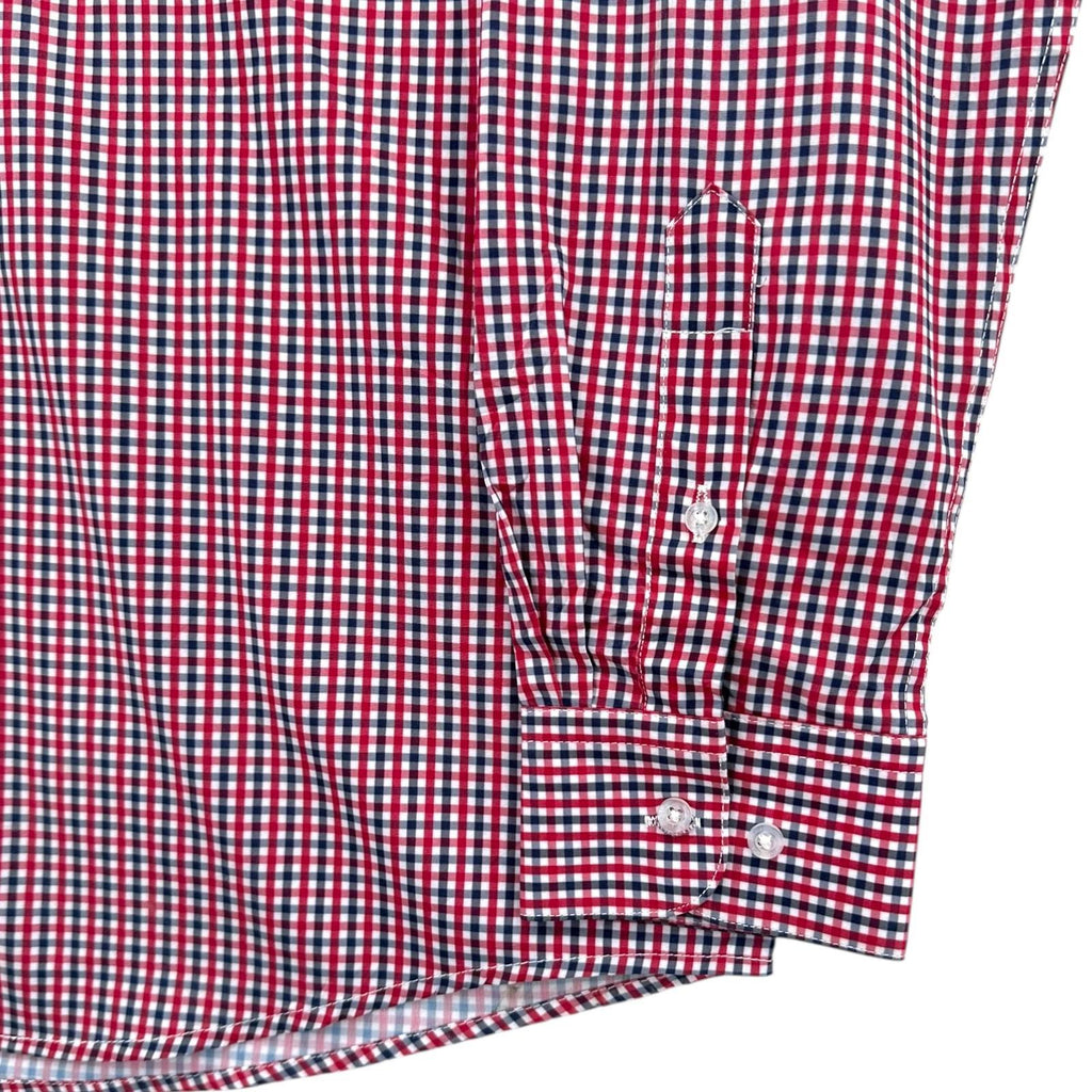 Nautica Button Up Plaid Shirt Men's UK Size L Slim Fit Long Sleeve Pockets