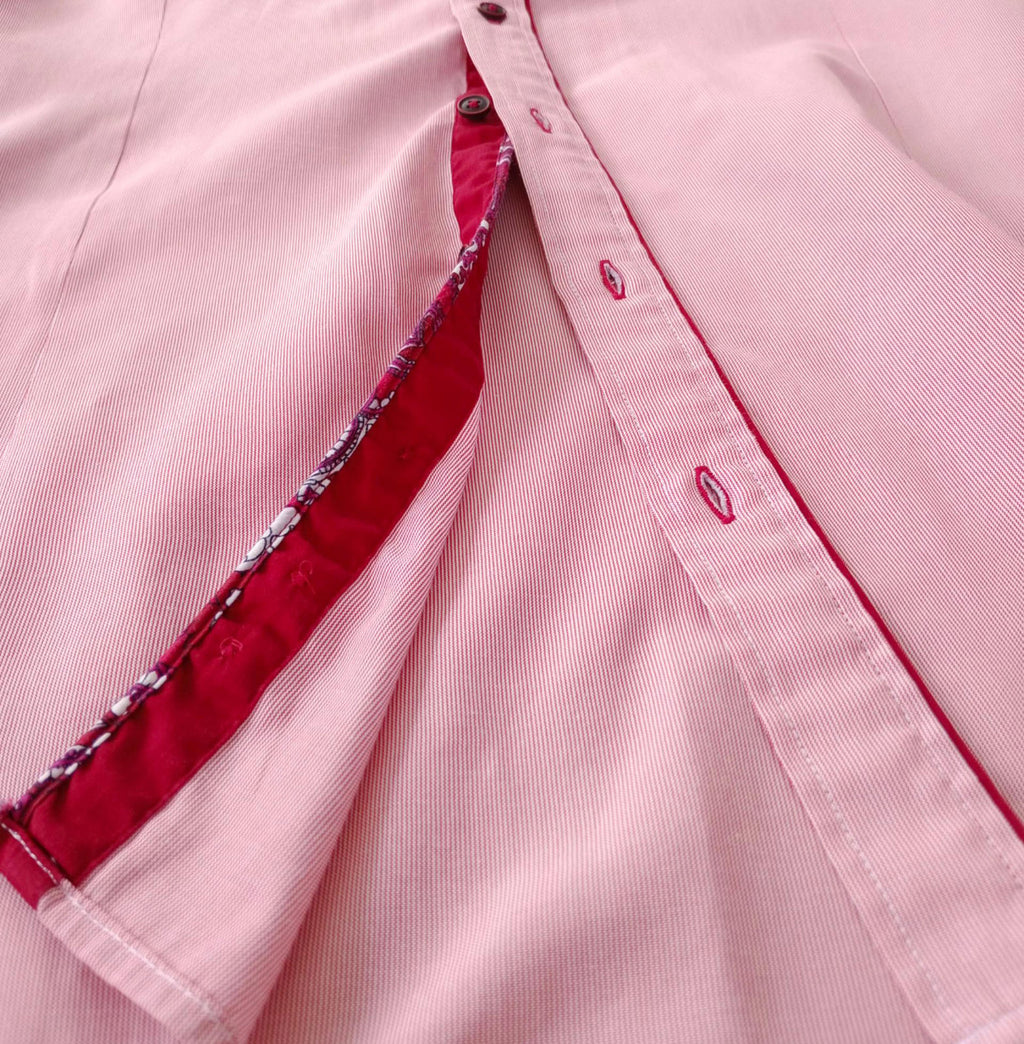 Guide London Shirt Long Sleeve Pink Striped UK Size M 38" Chest 14.5" Collar