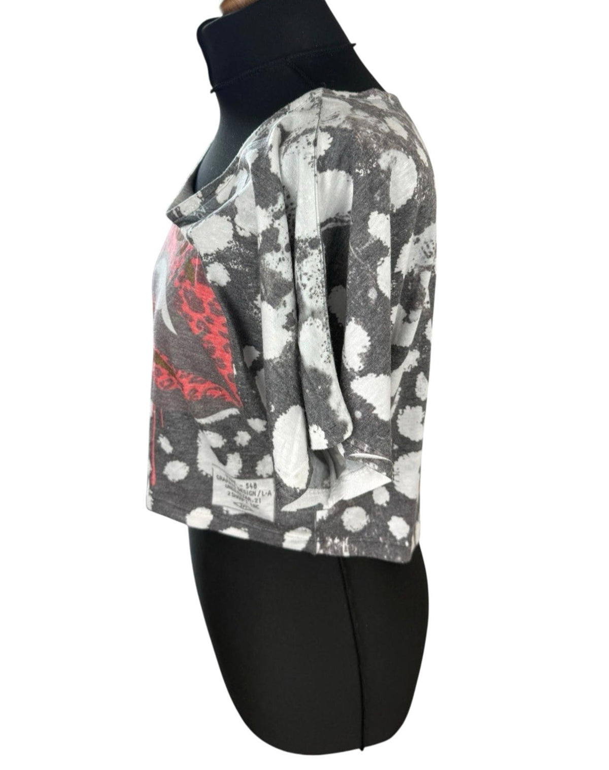 Understar White Understar Cropped T-shirt Graphic Print Relaxed Fit Women's UK Size M