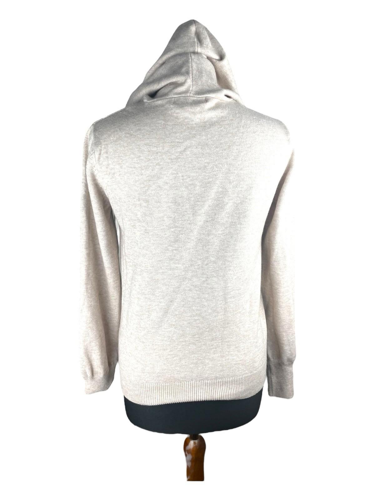 Primark Beige Hooded Jumper Relaxed Fit Women's UK Size 2XS