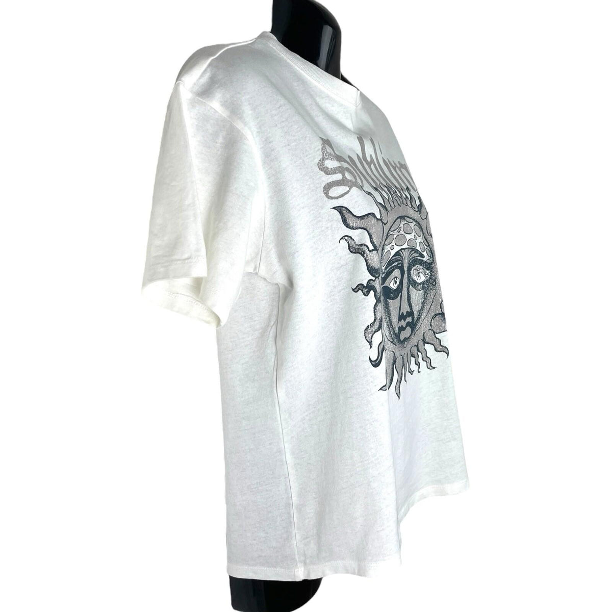 Divided White Oversized Printed T-Shirt Sublime Women's UK Size 2XS