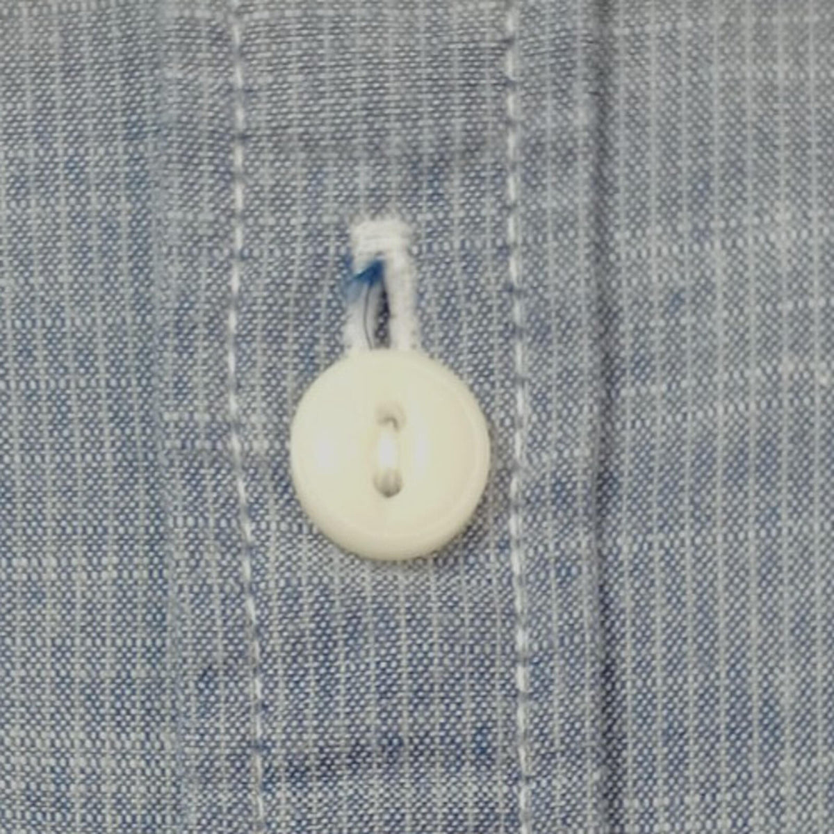 Label Lab Chambray Shirt Men's UK Size Medium Blue Short Sleeve Pocket