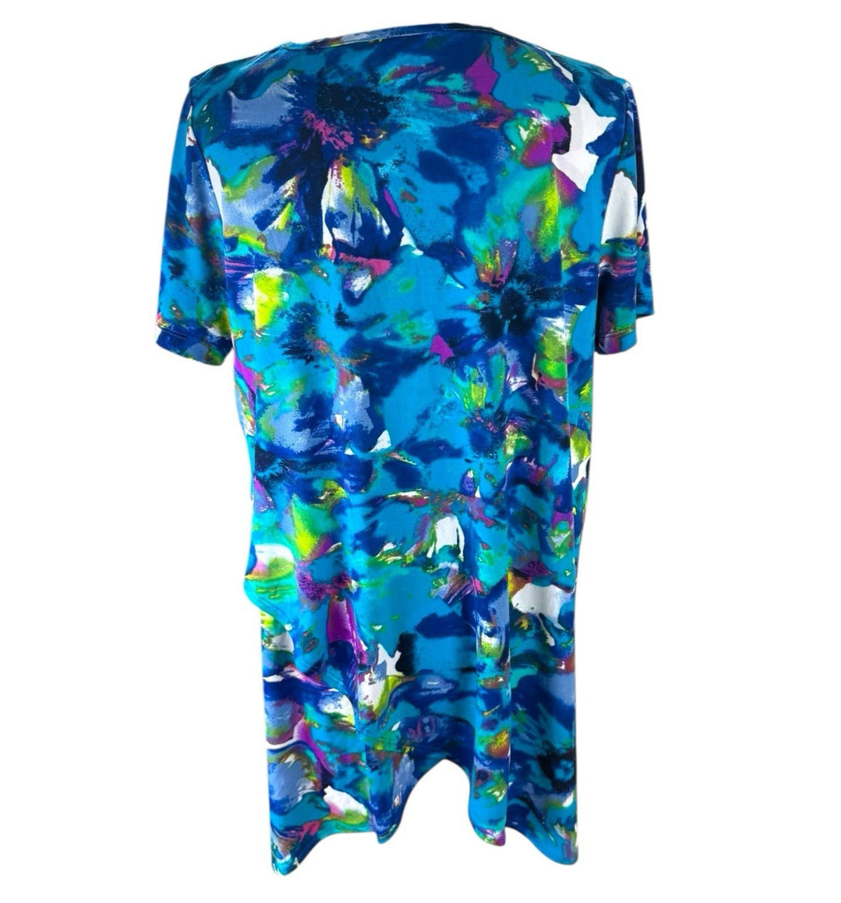 Blue Smock T-Shirt Top Blouse Women's UK Size L Large