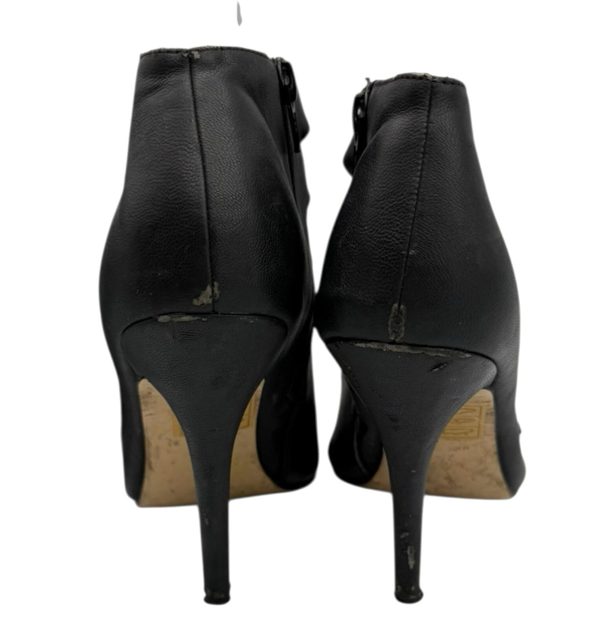 TRUFFLE Black Truffle Peep Toe Ankle Shoes  Women's UK Size 6 Straps Buckles Stiletto Black